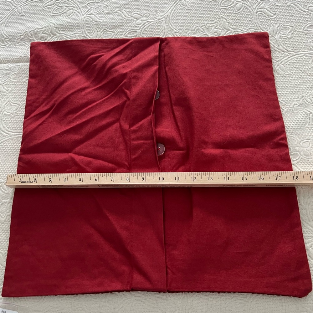 Pottery Barn Red and Green Holiday Advent Pillow - Picture 4 of 5